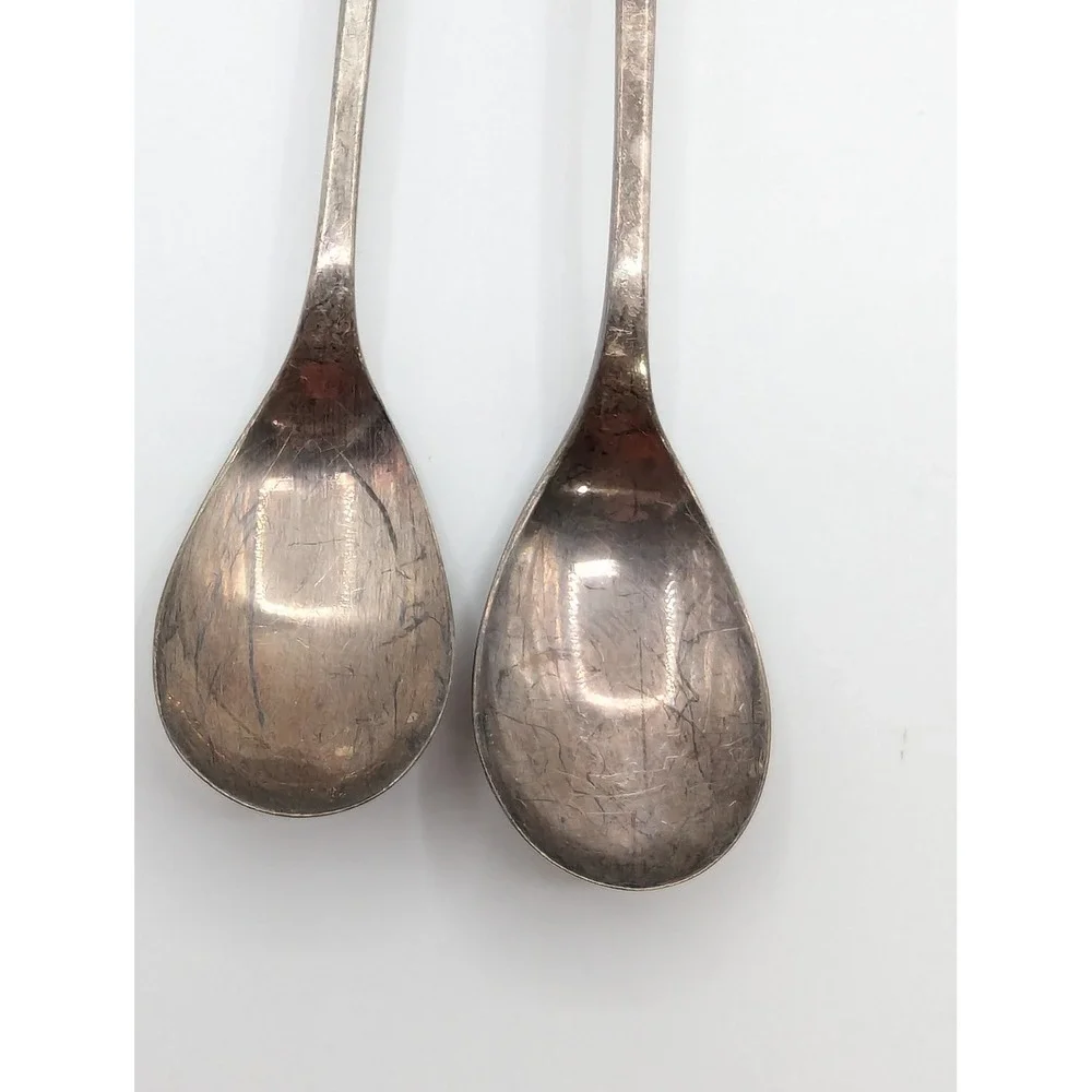 Vintage Gorham Silver Plate‎ Iced Tea Spoons Floral Pattern Set of 2 7.5 Inch